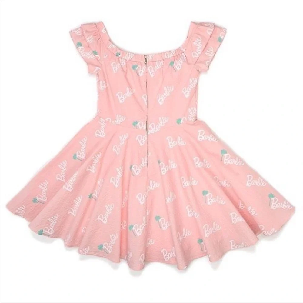 NIB Stitch Shoppe X Barbie™ Palm Tree Logo "Lizzy" Date Night Dress Size 1X - Picture 3 of 8